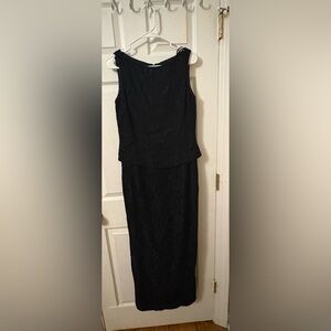 Marie St. Claire One Piece Elegant Black Evening Dress